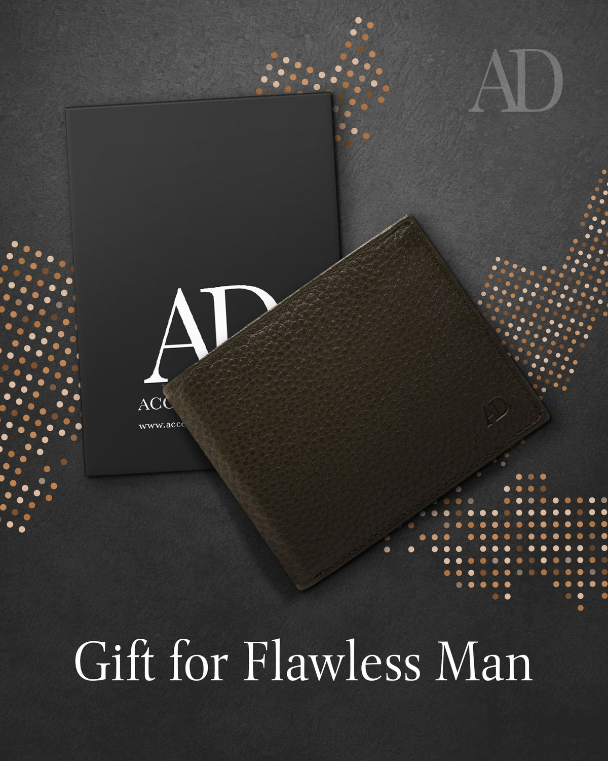 Genuine Leather Bifold Wallet – Flip-Up ID Window, RFID Blocking