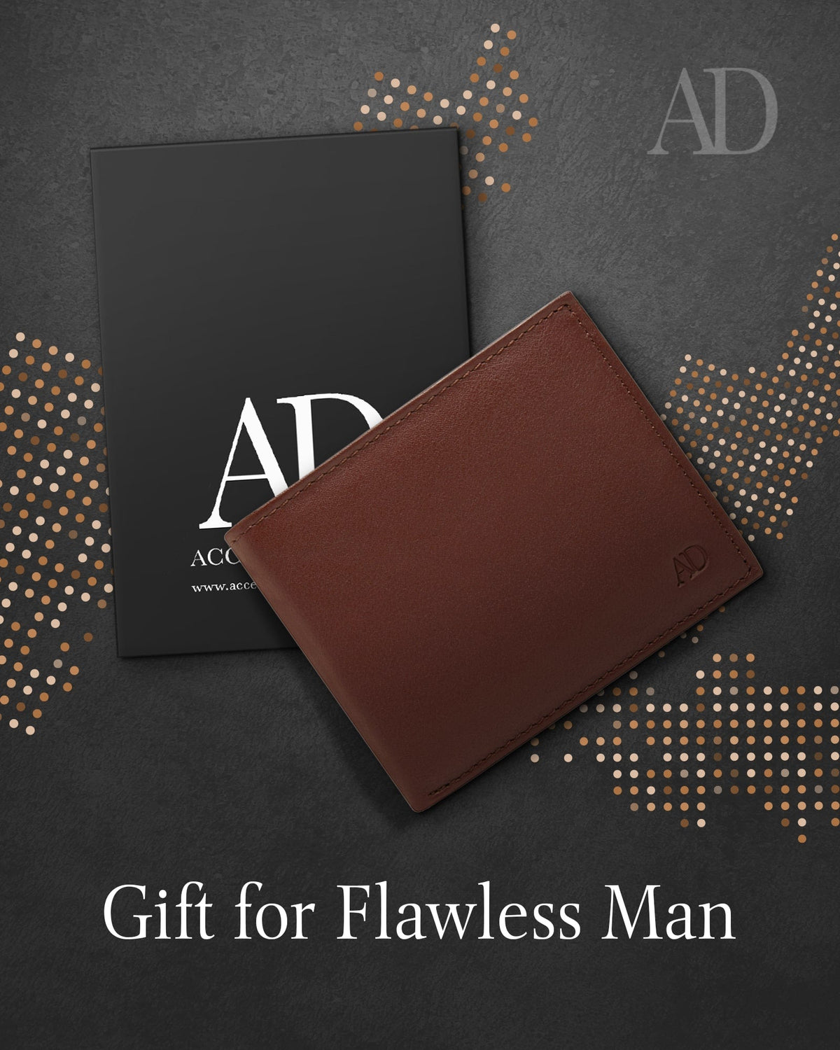 Genuine Leather Bifold Wallet – Flip-Up ID Window, RFID Blocking