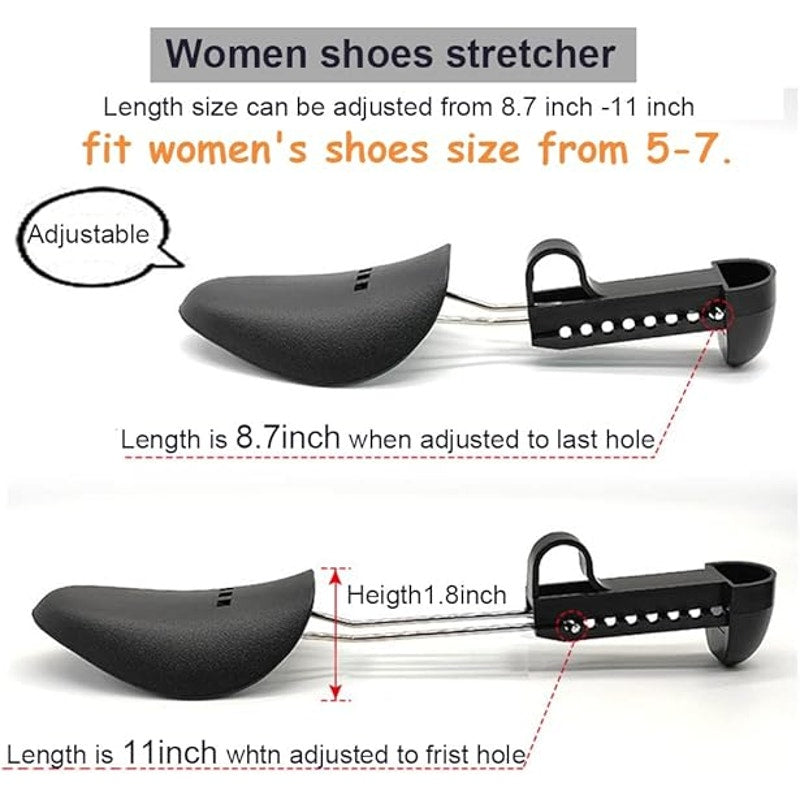 New EchoDone 4 Pairs Black Plastic Womens Mens Kids Shoe Tree Stretcher Set