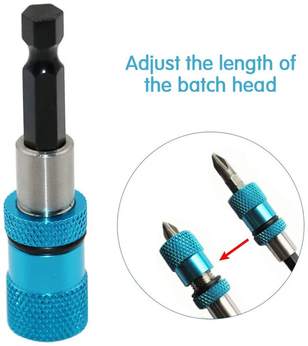 1/4 Inch Hex Shank Screw Depth Magnetic Screwdriver Bit Holder | Adjustable Depth Bit Holder with PH2 Bit