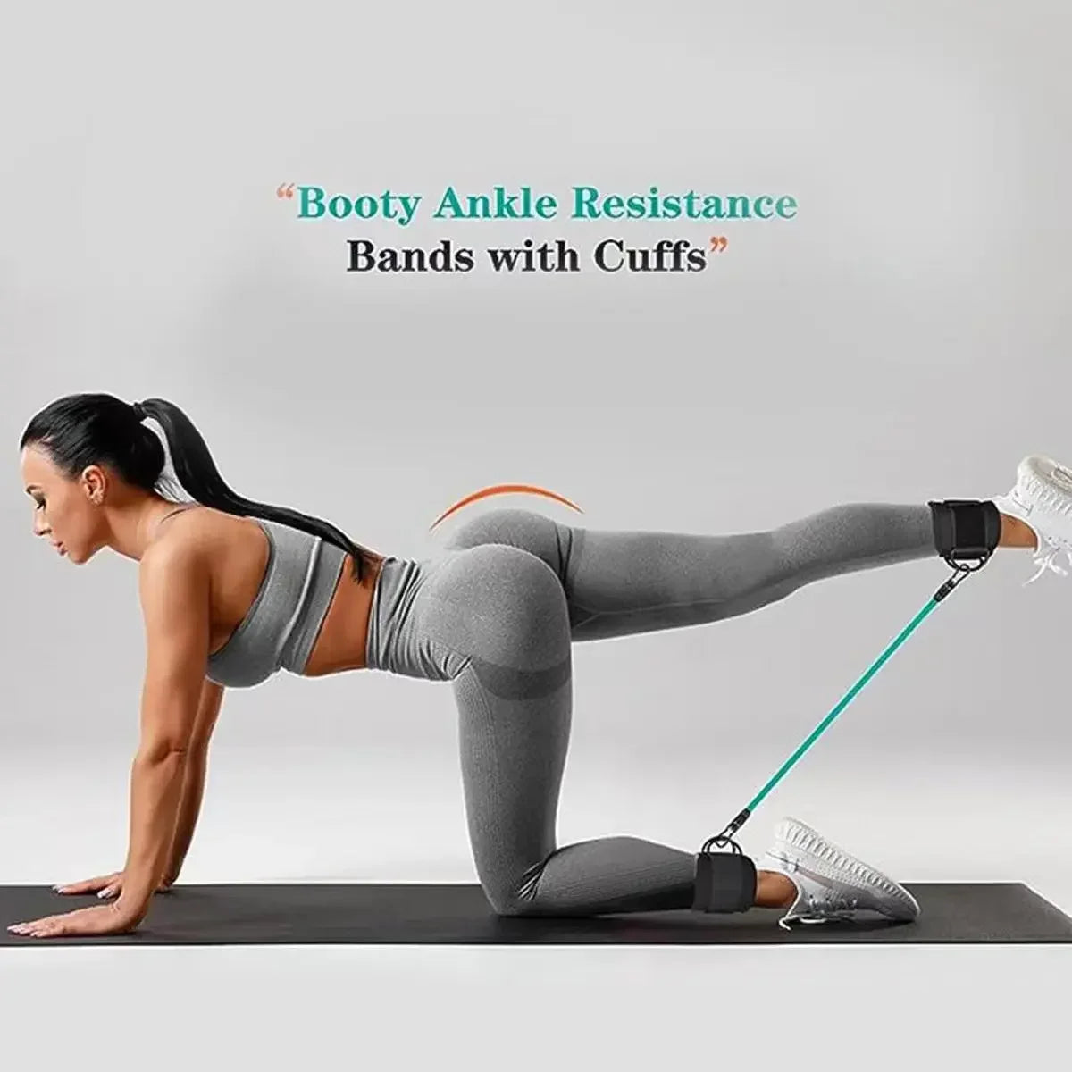 Resistance Band Set with Ankle Straps | Home Gym Strength Training