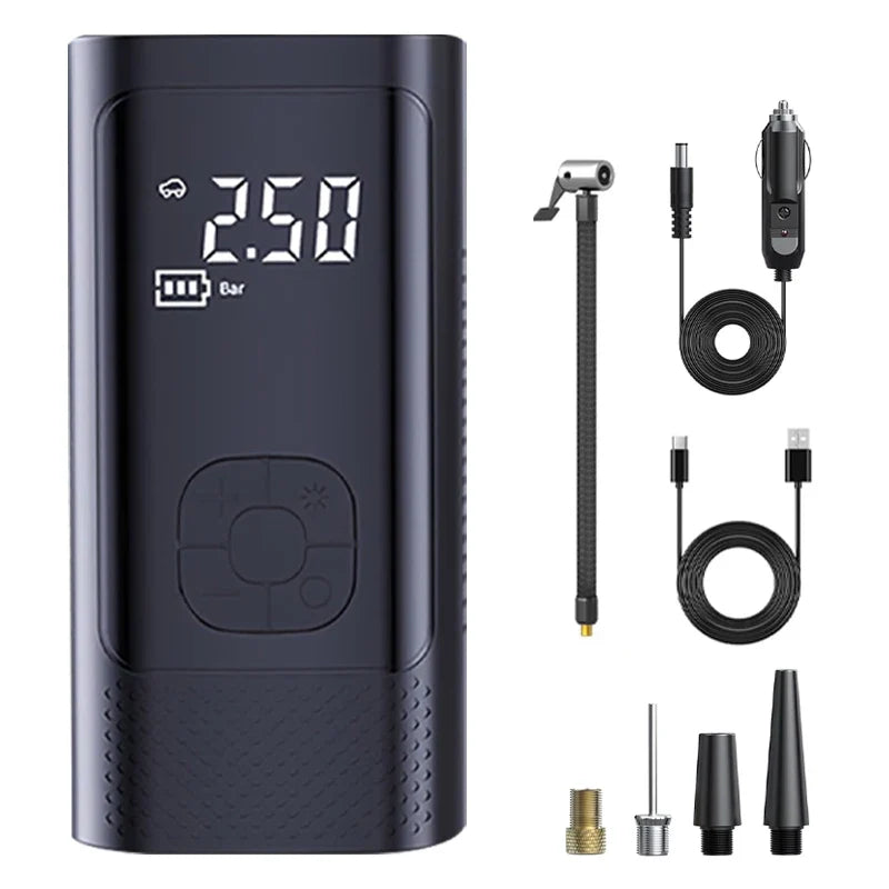 Portable Inflatable Pump | 150PSI Digital Tire Inflator with 2 Power Modes and 4 Preset Pressures