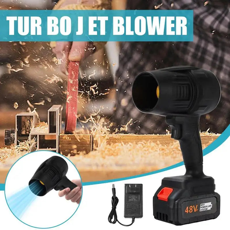 Cordless Mini Air Blower – Handheld Jet Fan for Dust & Leaf Cleaning