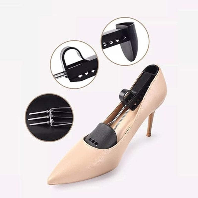New EchoDone 4 Pairs Black Plastic Womens Mens Kids Shoe Tree Stretcher Set
