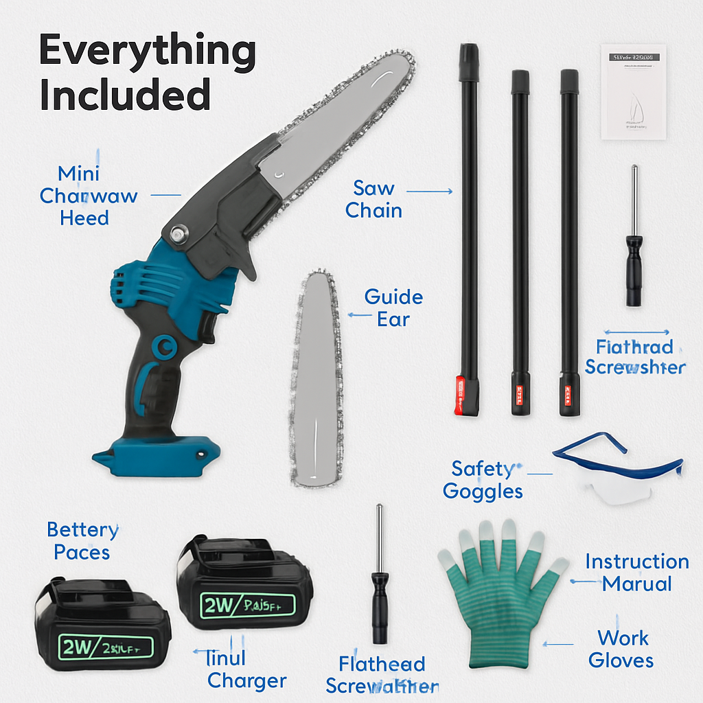 2-In-1 Cordless Pole Saw & Mini Chainsaw